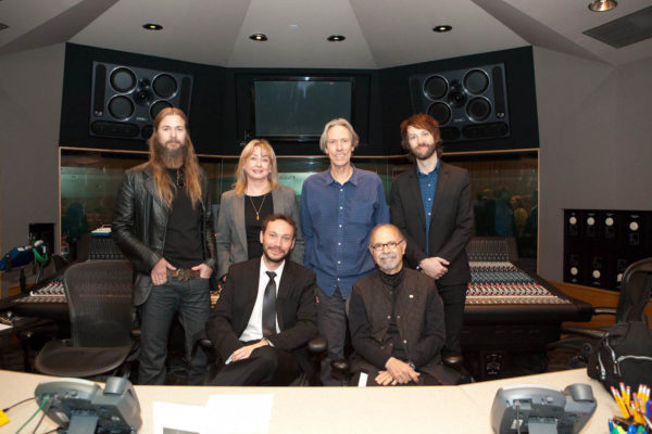 Pictured L-R: Barak Moffitt, global head of strategic operations, Universal Music Group; Maureen Droney, Managing Director P&E Wing; Ryan Ulyate, Producer/Engineer; John Jackson; VP A&R/content development, Sony Music Legacy Recordings; Eric Boulanger, Chief Mastering Engineer, The Mastering Lab; and Bruce Botnick; VP, Content Acquisition, Pono Music. Photograph courtesy of The Recording Academy®. © 2015. 