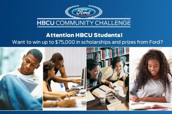 2015 Ford HBCU Community Challenge returns to support students of Historically Black Colleges and Universities. Proposals can be submitted until November 1 at blackamericaweb.com/hbcuchallenge. (PRNewsFoto/Ford Motor Company)