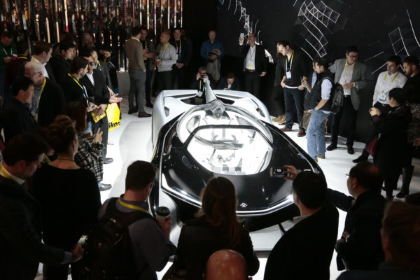Faraday's new concept car on display at CES 2016
