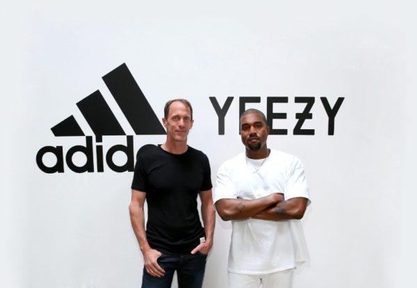 (L-R) adidas CMO Eric Liedtke and Kanye West at Milk Studios on June 28, 2016 in Hollywood, California. adidas and Kanye West announce the future of their partnership: adidas + KANYE WEST (PRNewsFoto/Kanye West,adidas)