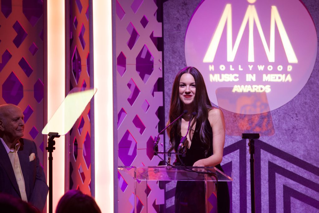 Olivia Rodrigo Accepts Award at 2023 HMMA » 14th Annual Hollywood Music in Media Awards