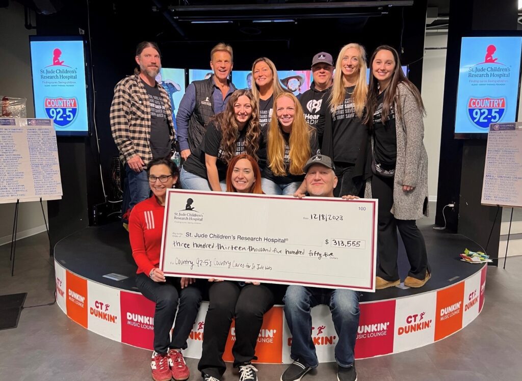 IHEARTMEDIA HARTFORD’S COUNTRY 92-5 RAISES $313,555 TO BENEFIT ST. JUDE CHILDREN’S RESEARCH HOSPITAL DURING “COUNTRY 92-5 CARES FOR ST. JUDE KIDS RADIOTHON”