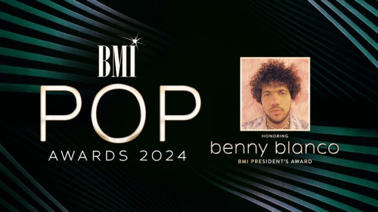 Benny Blanco to Receive BMI President’s Award at 2024 Pop Awards