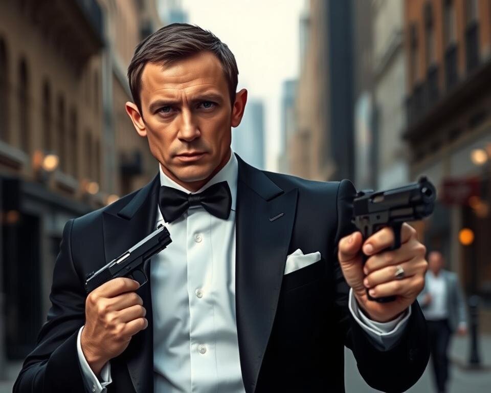 Daniel Craig in character