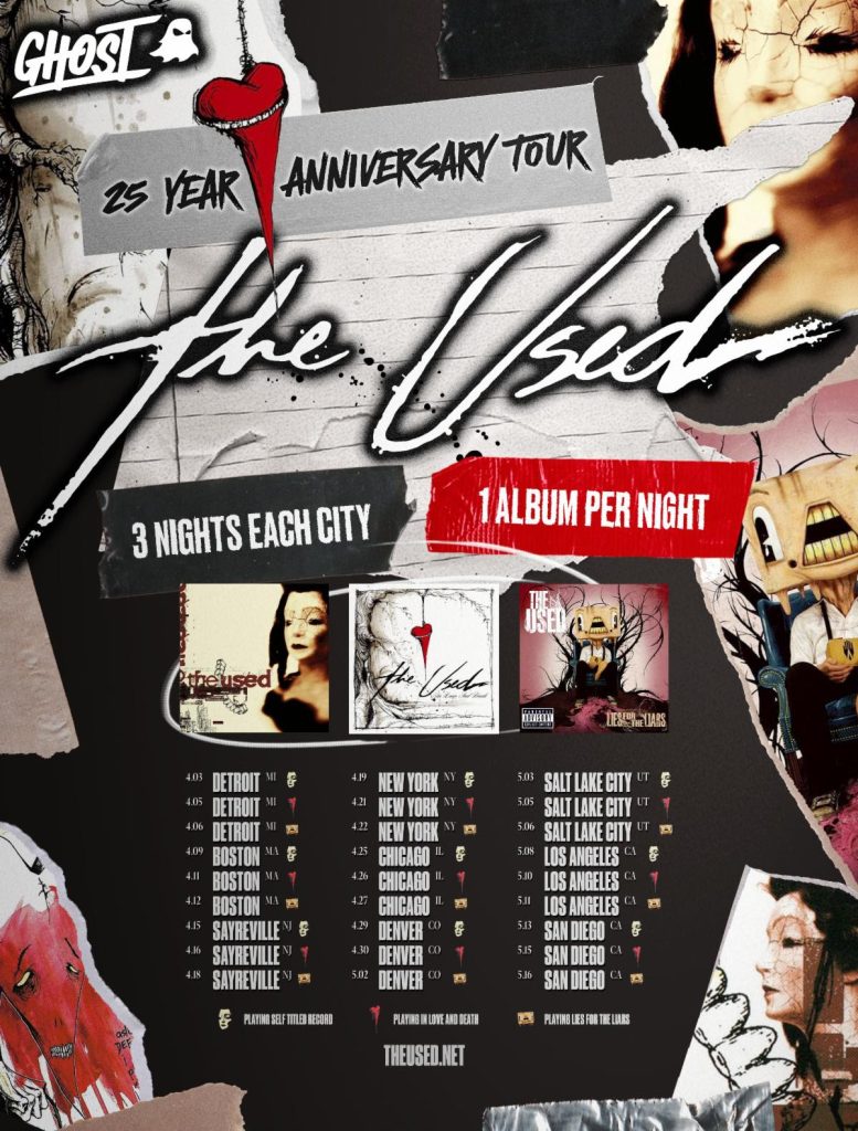 The Used Announce 25th Anniversary Tour